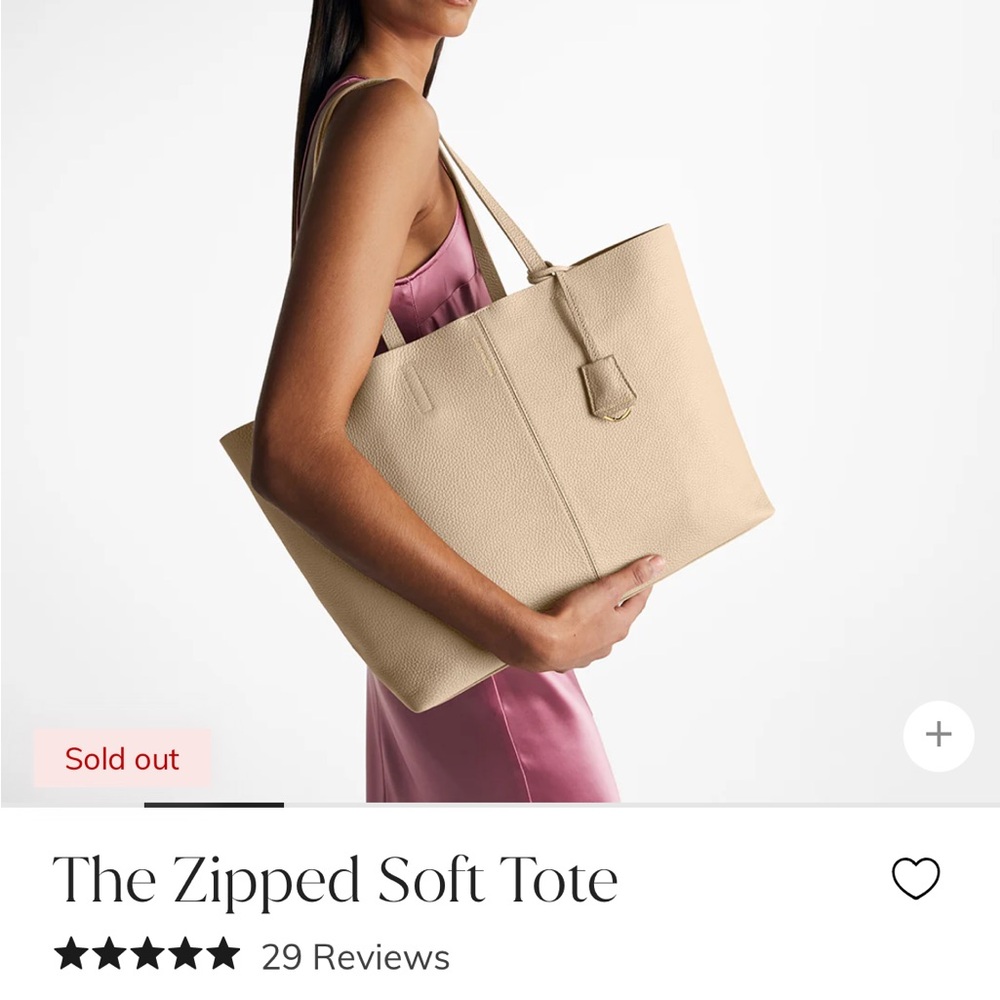 Cream leather tote - Maison de Sabre